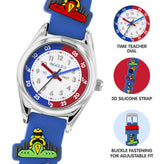 Tikkers Blue 3D Racing Car Kids Time Teacher Watch ATK1096