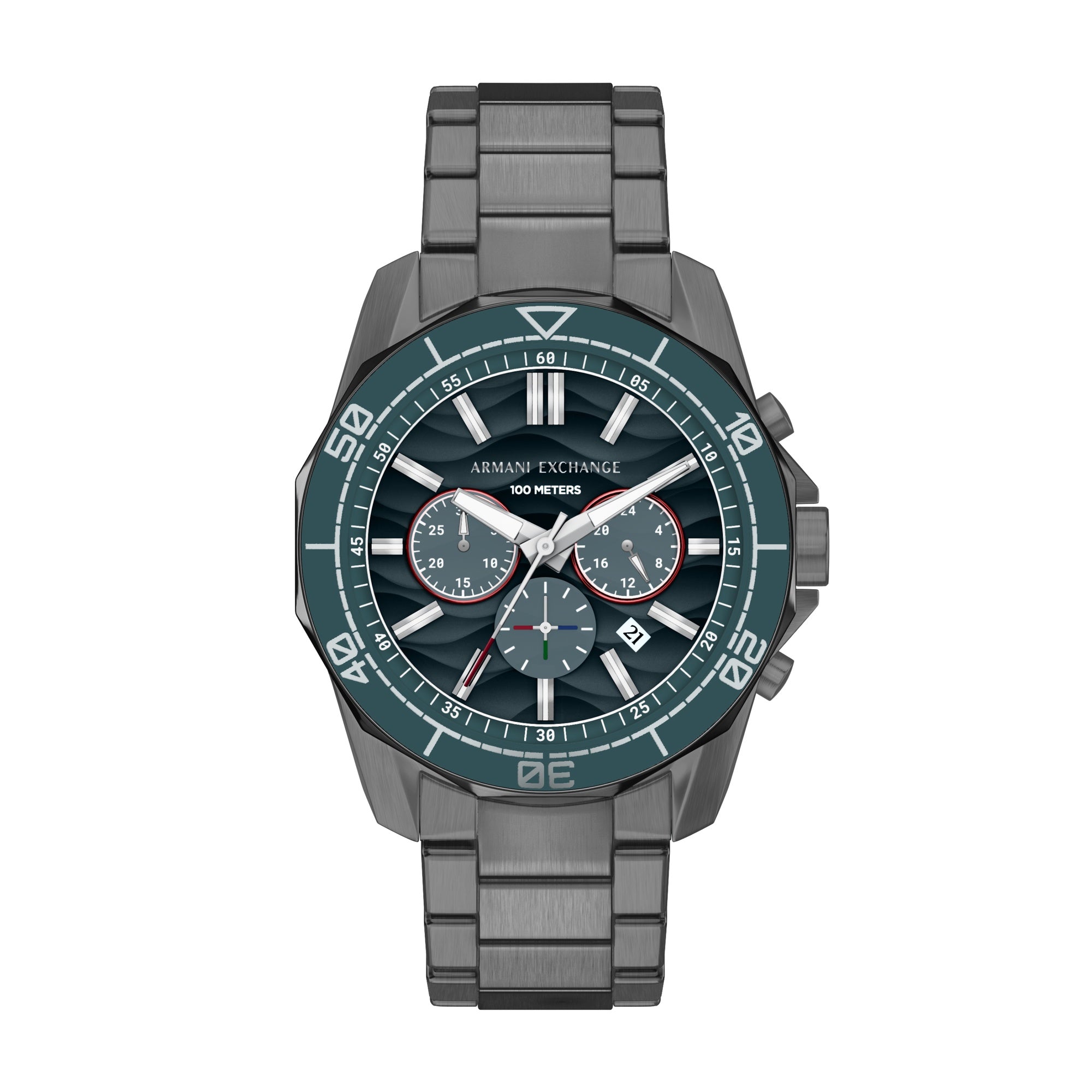 Armani Exchange Gunmetal Blue Chronograph Watch AX1972