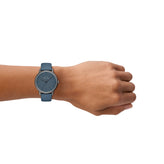 Armani Exchange Blue Leather Strap Watch AX2767