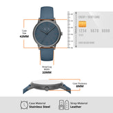 Armani Exchange Blue Leather Strap Watch AX2767