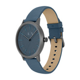 Armani Exchange Blue Leather Strap Watch AX2767