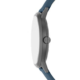 Armani Exchange Blue Leather Strap Watch AX2767