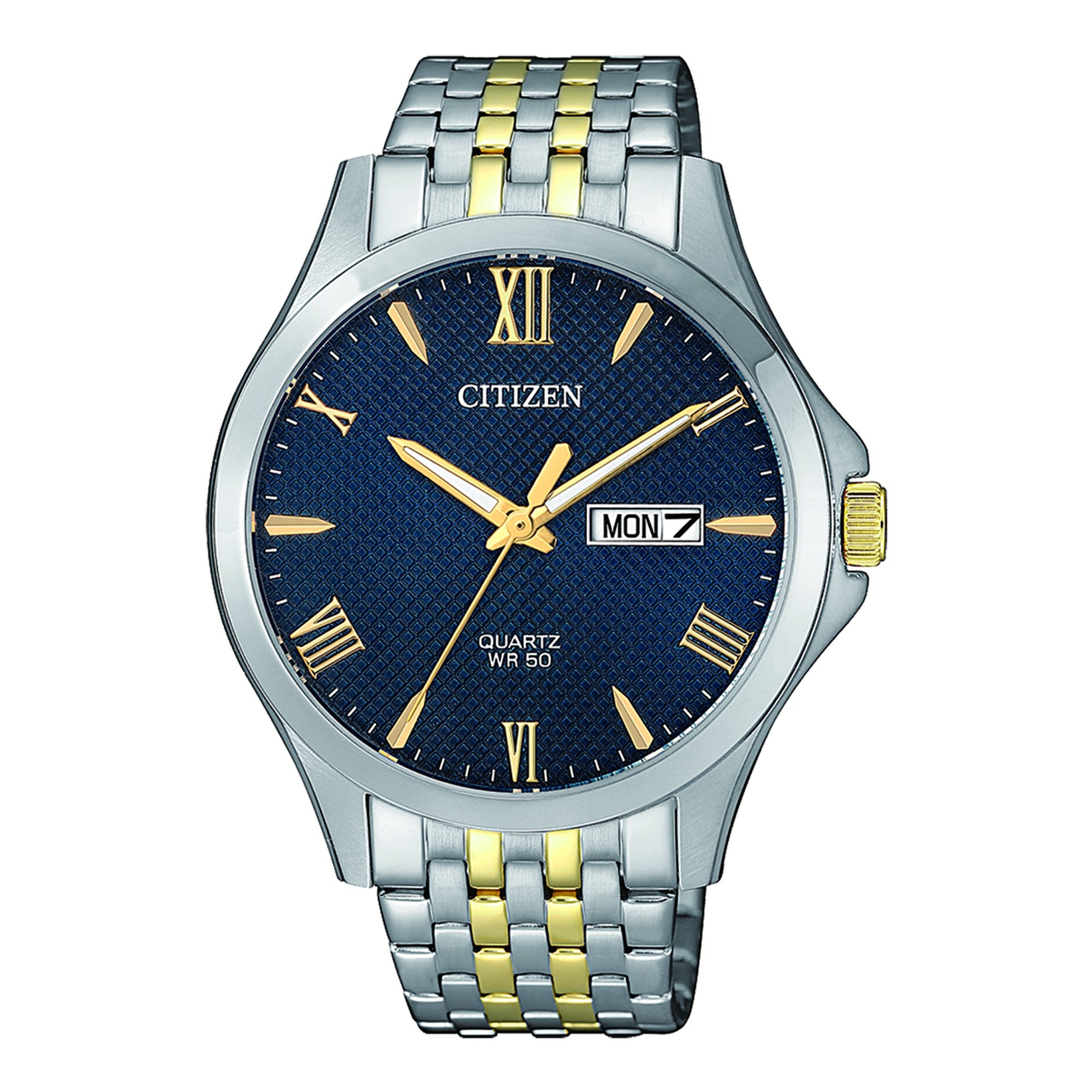 Citizen Men's Two Tone Blue Dial Dress Watch BF2024-50L