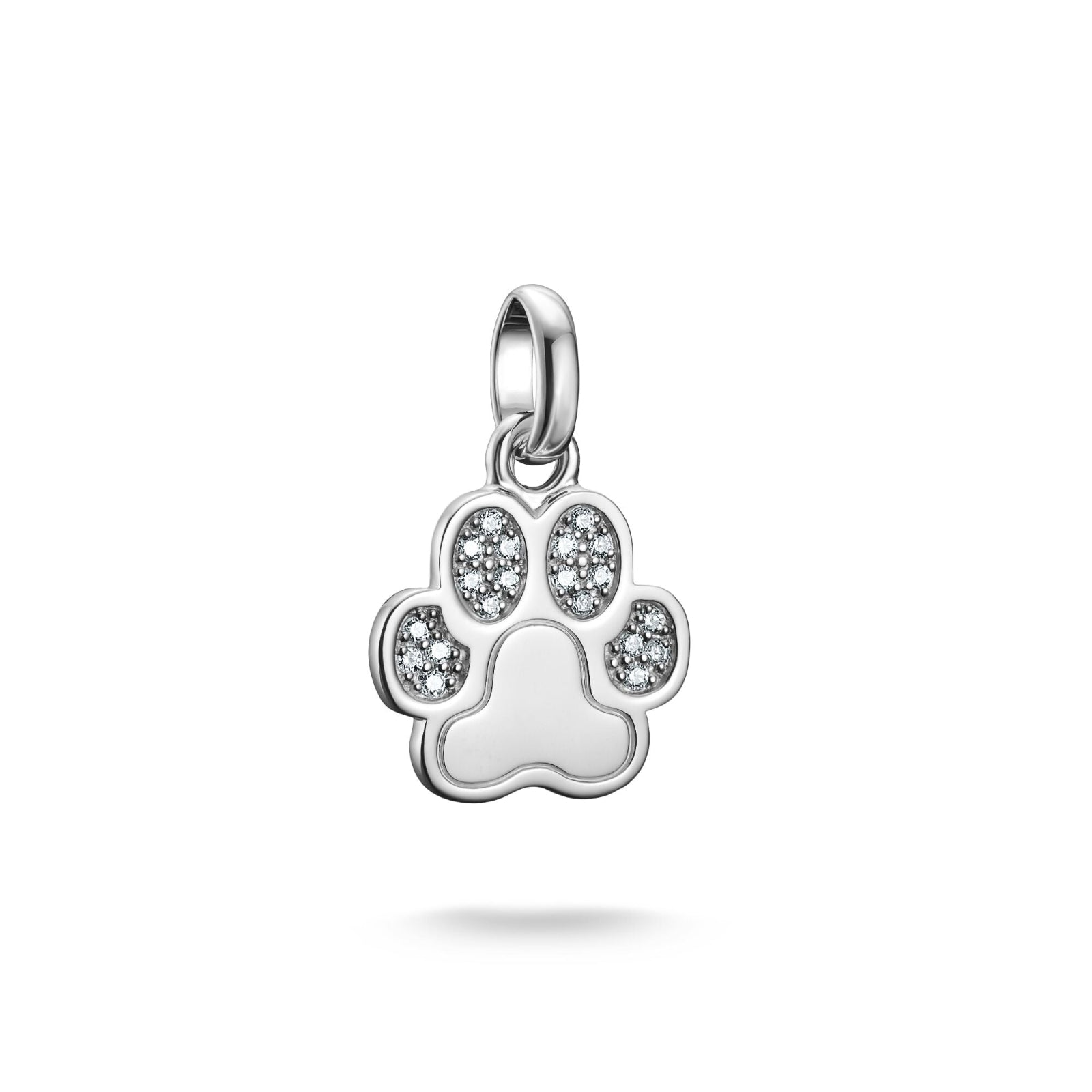 THOMAS SABO Connect Charm Paw With Stones Silver