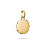 Gold pendant on a white background