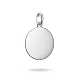 Silver pendant on a white background