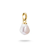 white pearl pendant on a white background