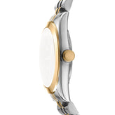 side view of DKNY Nolita Midi Women's Watch – Green Dial & Two-Tone Stainless Steel Bracelet
