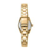 A back view of DKNY Mini Watch with Silver Dial and Gold Tone Bracelet 23mm DK1L125M0025