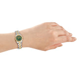 DKNY Mini Watch with Green Dial and Two Tone Bracelet 23mm DK1L125M0055