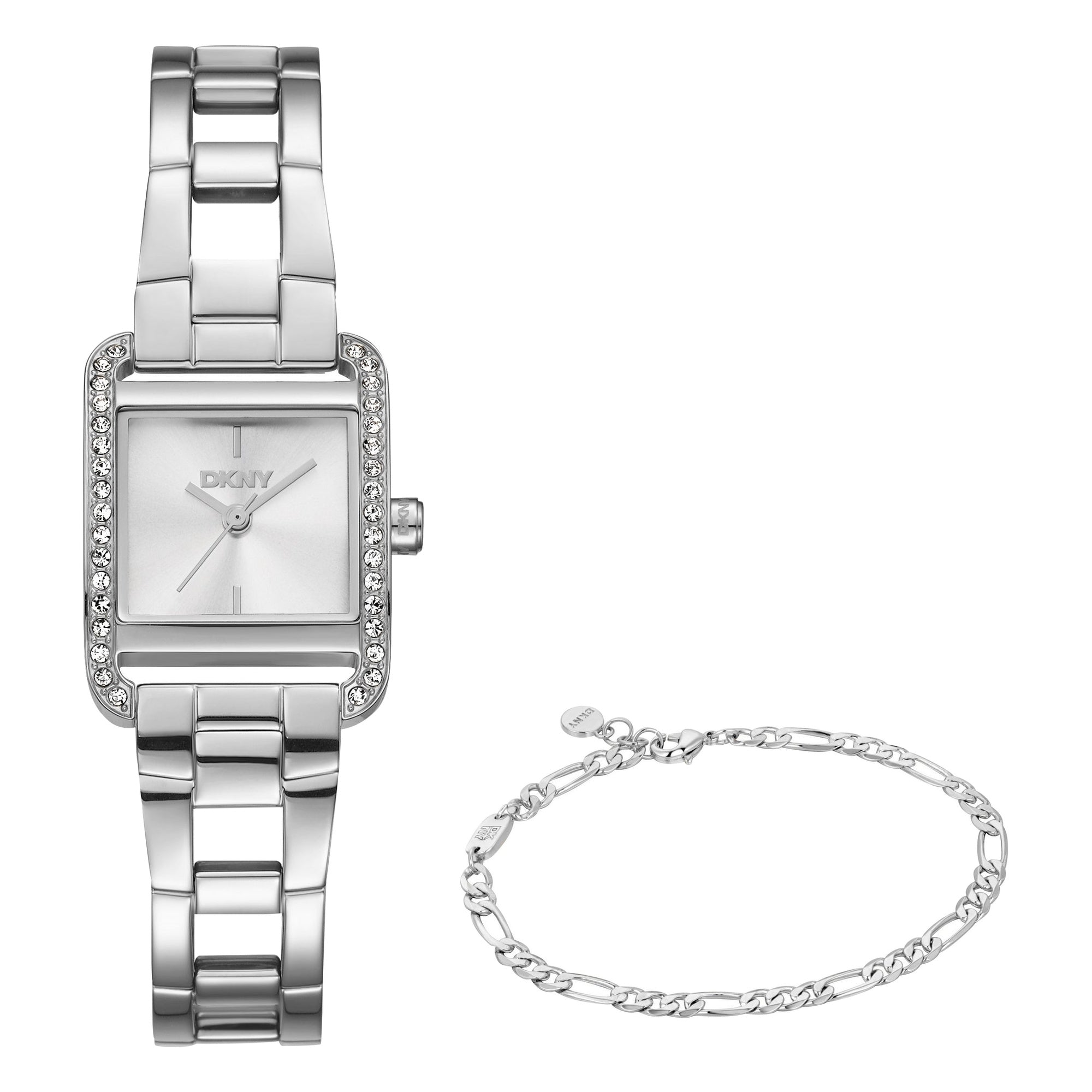 DKNY Mini Watch with Silver Dial and Silver Tone Bracelet DK1L143M0015