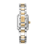 A back view of DKNY Mini Watch with Green Dial and Two Tone Bracelet 21mm x 27mm DK1L143M0065