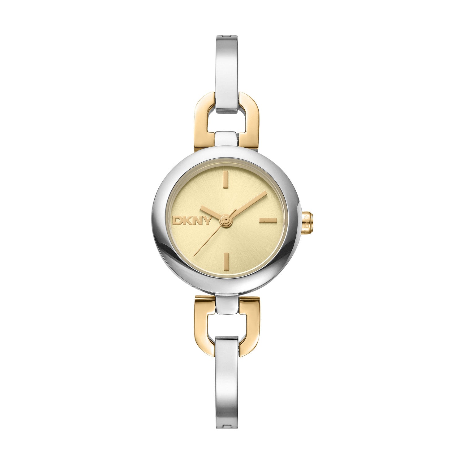 DKNY Half Bangle Watch with Champagne Dial in Two Tone 26mm DK1L161M0065