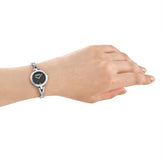 DKNY Half Bangle Watch with Black Dial in Silver Tone 26mm DK1L170M0015