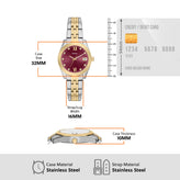 Fossil Two Tone Pink Dial Date Watch ES5461