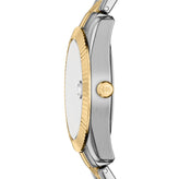 Fossil Two Tone Pink Dial Date Watch ES5461