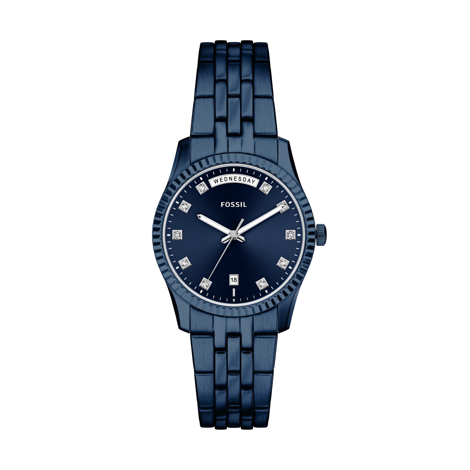 Fossil Navy Blue Day-Date Watch ES5476