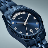 Fossil Navy Blue Day-Date Watch ES5476
