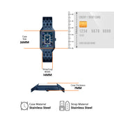 Fossil Blue Rectangular Date Watch ES5479