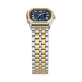 Fossil Two Tone Octagonal Blue Dial Watch ES5480