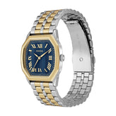 Fossil Two Tone Octagonal Blue Dial Watch ES5480