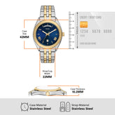 Fossil Campbell Two Tone Blue Dial Watch FS6141