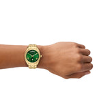 Fossil Campbell Gold Green Dial Watch FS6142