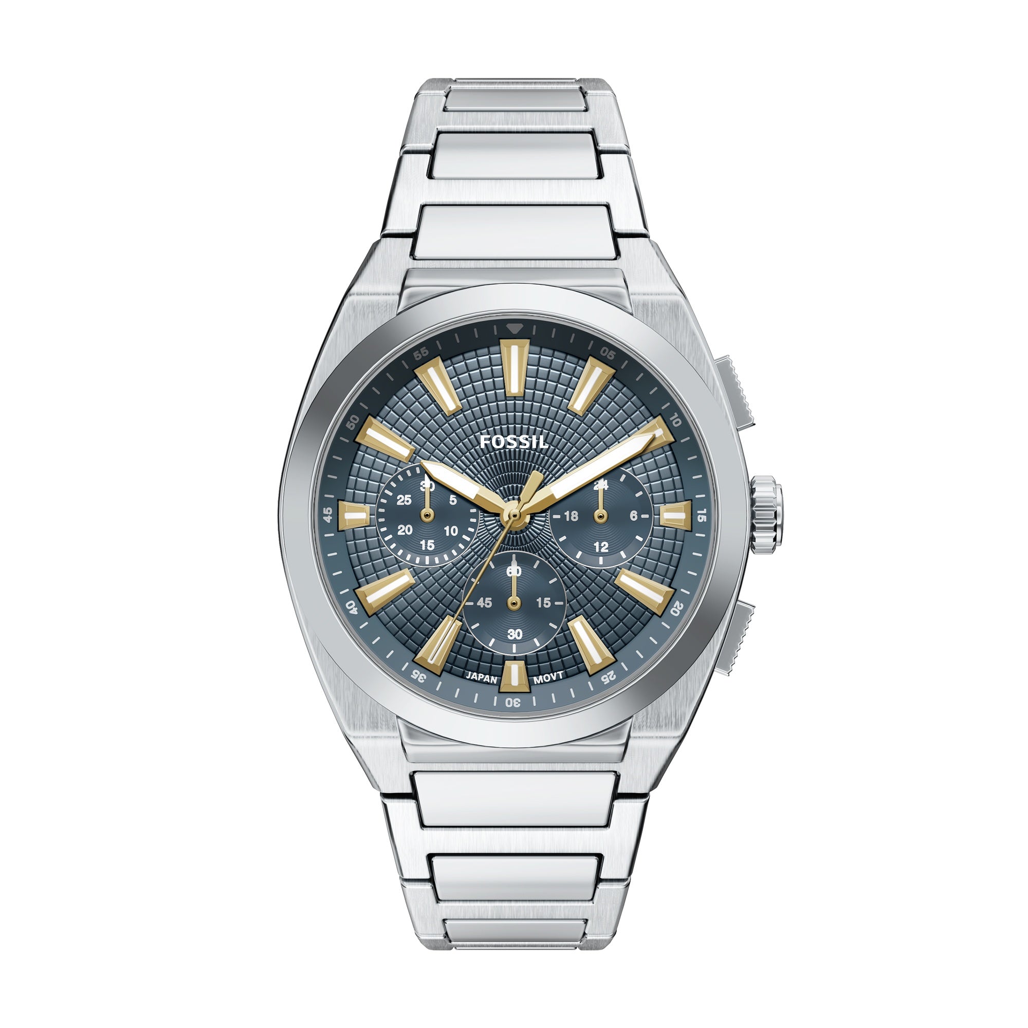 Fossil Everett Blue Dial Chronograph Watch FS6154