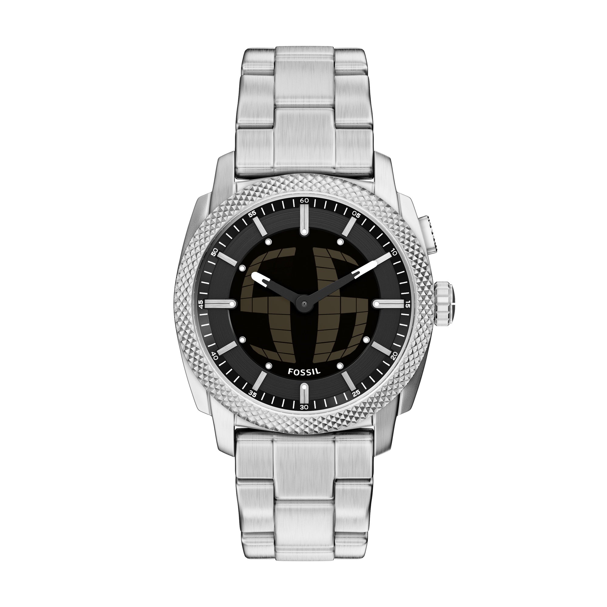 Fossil Machine Big Tic Silver Watch FS6155