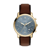 Fossil Neutra Blue Dial Leather Chronograph Watch FS6162