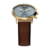 Fossil Neutra Blue Dial Leather Chronograph Watch FS6162