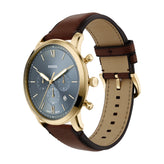 Fossil Neutra Blue Dial Leather Chronograph Watch FS6162