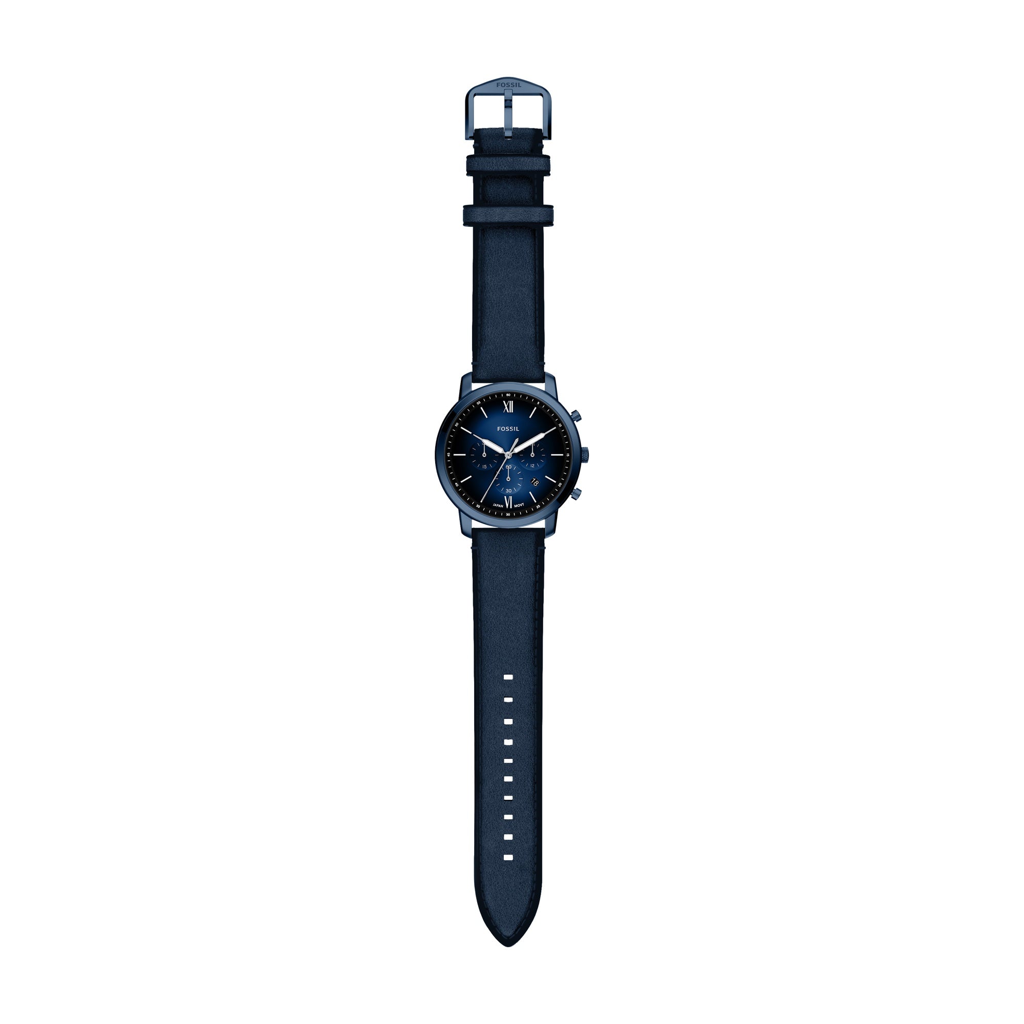 Fossil Neutra Navy Leather Chronograph Watch FS6168