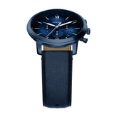 Fossil Neutra Navy Leather Chronograph Watch FS6168