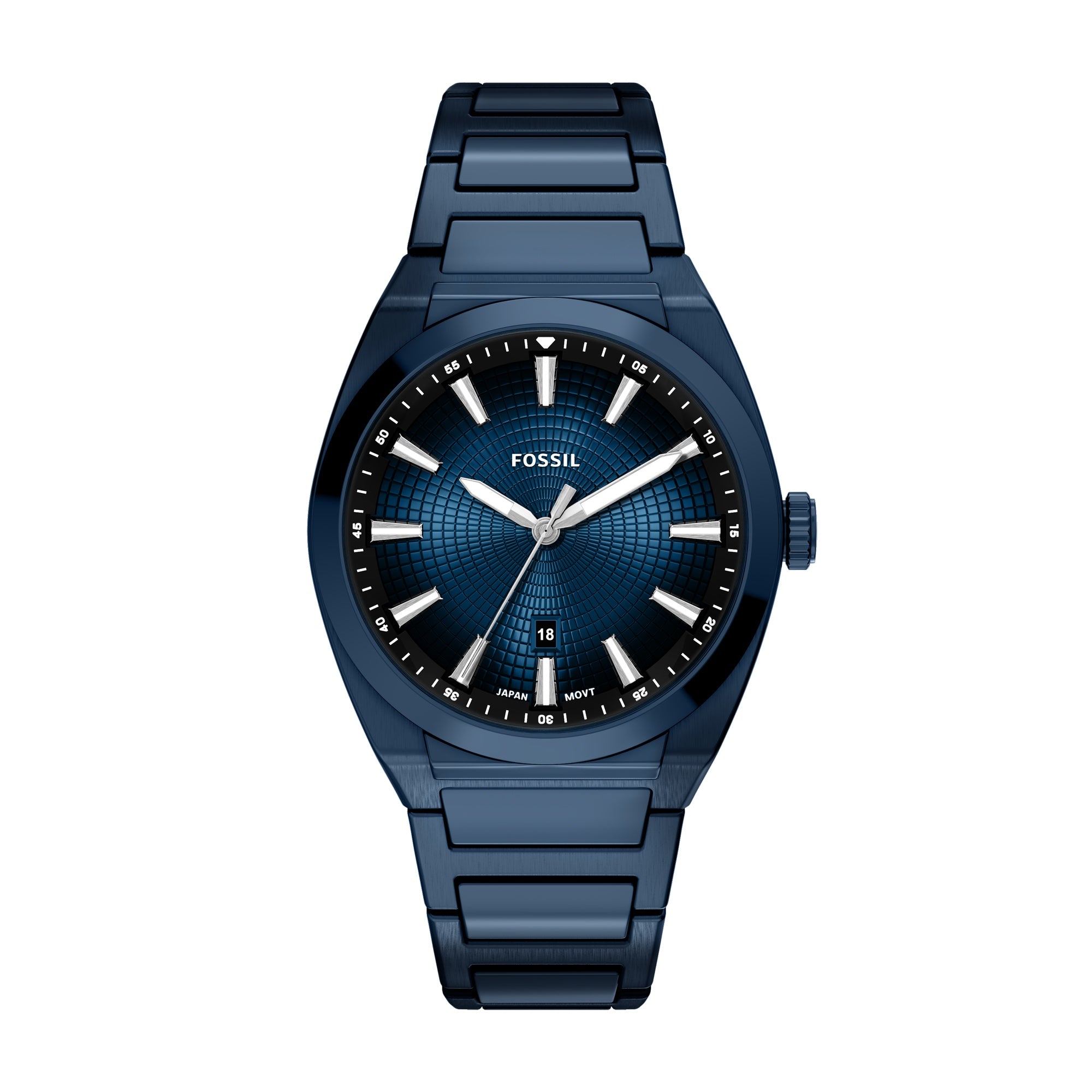 Fossil Everett Navy Blue Date Watch FS6169