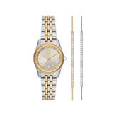 Michael Kors Lexington Three-Hand Two-Tone Stainless Steel Watch and Bracelets Gift Set MK4815SET