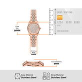 Michael Kors Petite Lexington Rose Gold Pavé Watch MK7576