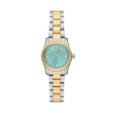 Michael Kors Petite Lexington Two Tone Blue Dial Watch MK7579