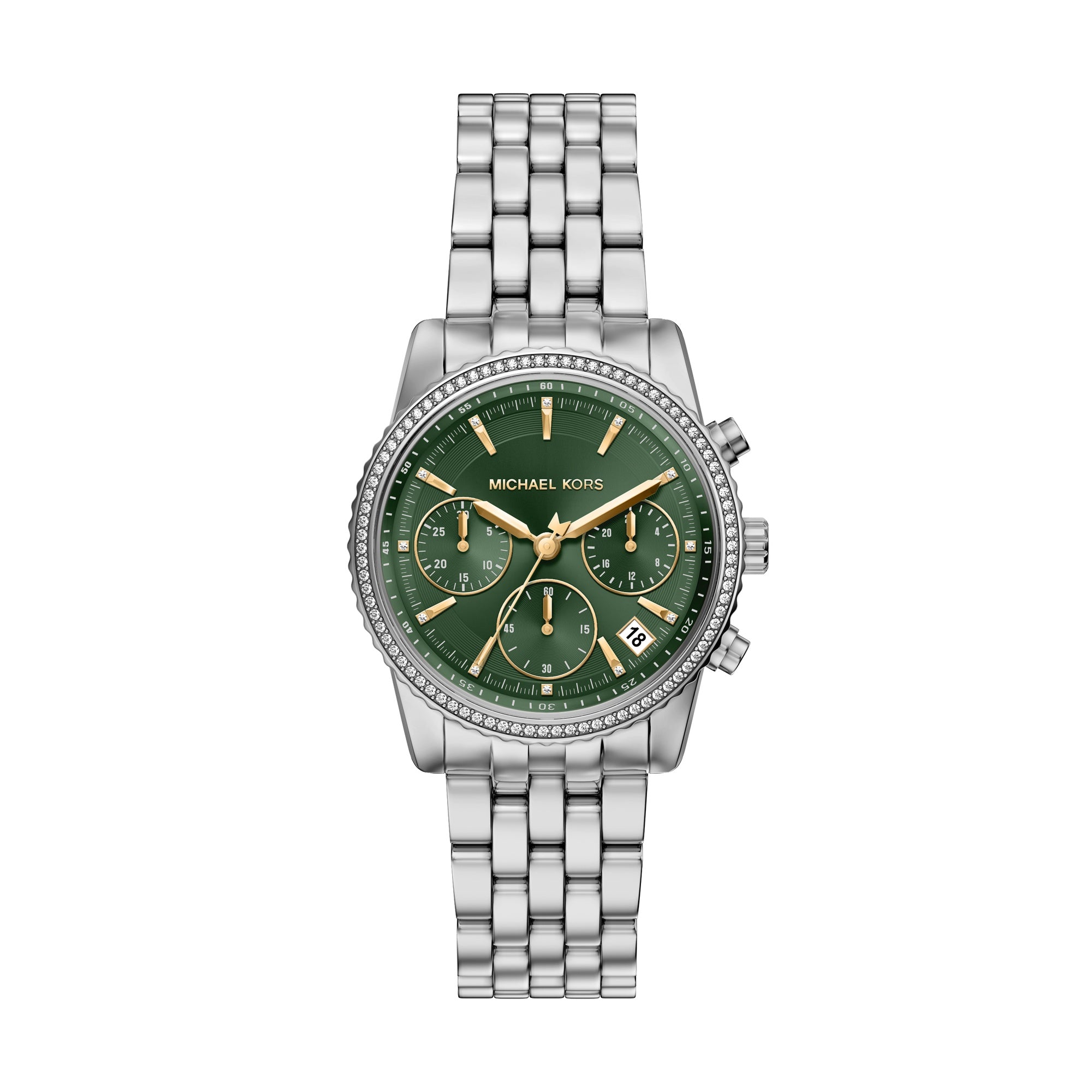 Michael Kors Bryant Green Dial Chronograph Watch MK7583