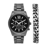 Michael Kors Lexington Gunmetal Chronograph Watch Set MK9217SET