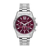 Michael Kors Lexington Red Dial Chronograph Watch MK9242