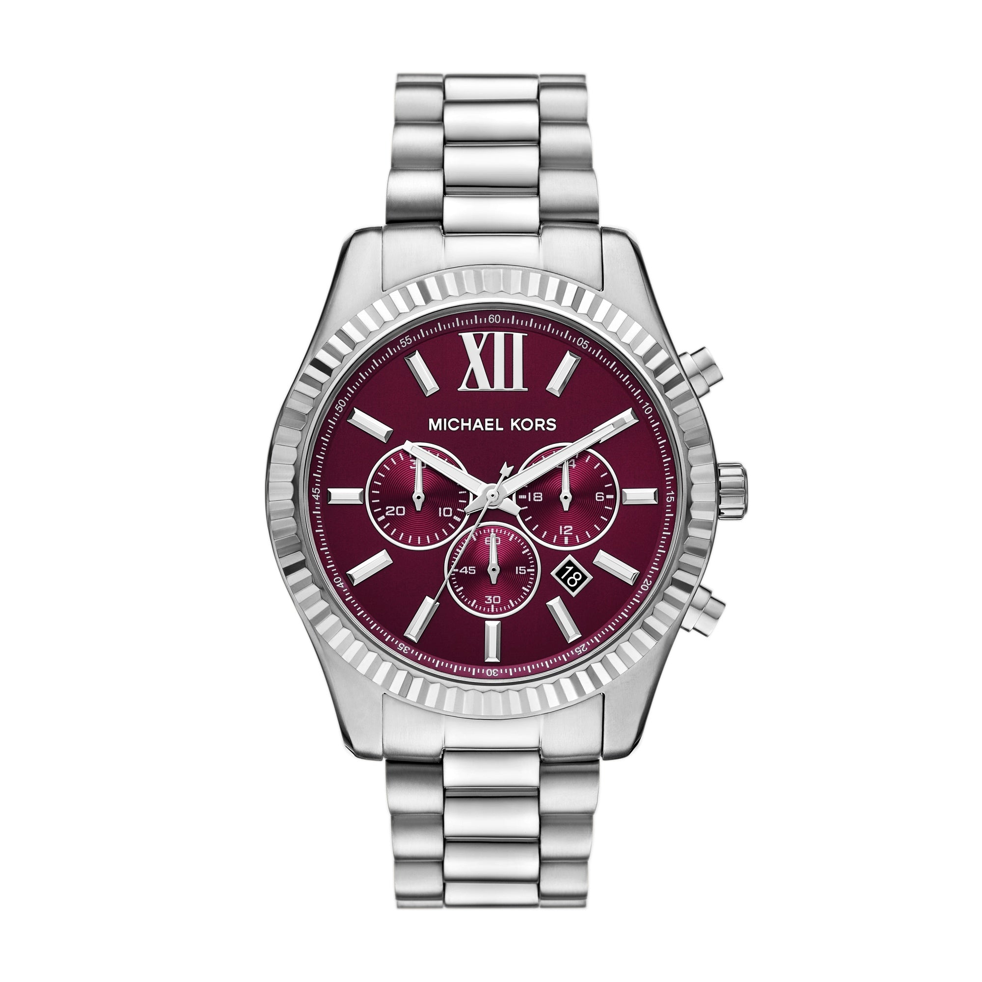 Michael Kors Lexington Red Dial Chronograph Watch MK9242
