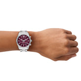 Michael Kors Lexington Red Dial Chronograph Watch MK9242
