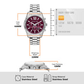Michael Kors Lexington Red Dial Chronograph Watch MK9242