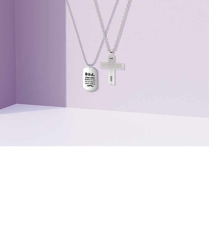 Emporio Armani Gents Armani Stainless Steel Double Dog Tag Necklace -  Necklaces from Bradbury's The Jewellers UK