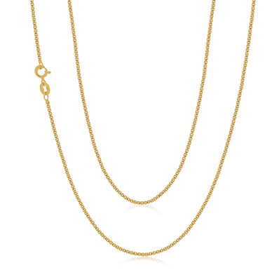 9ct Yellow Gold Silver Filled 50 cm Chain
