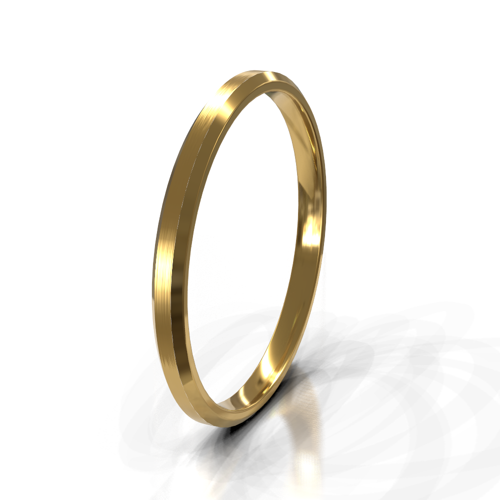 9ct Yellow Gold 2.0mm Plain Band