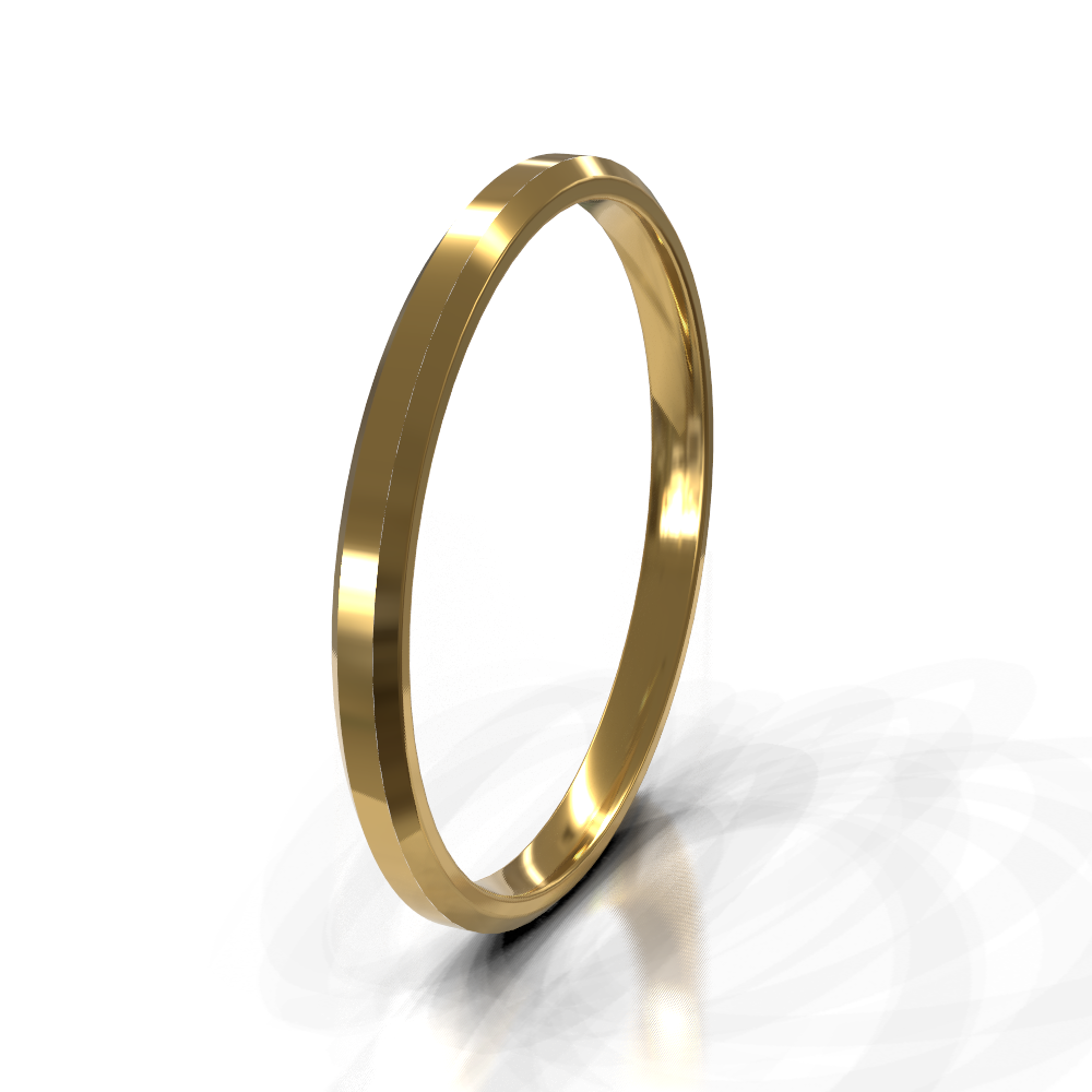 9ct Yellow Gold 2.0mm Plain Band