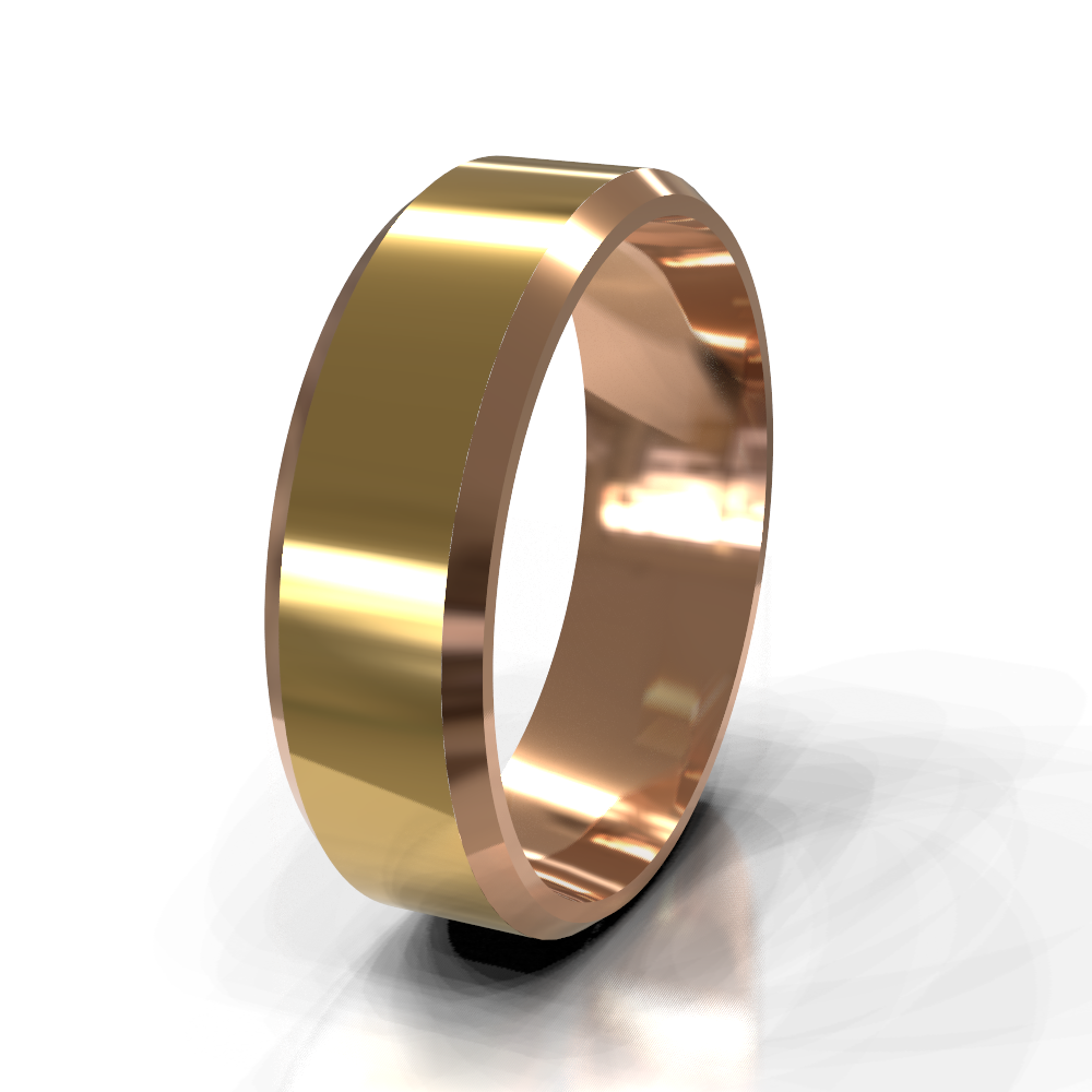 18ct Rose Gold 7.0mm Plain Band