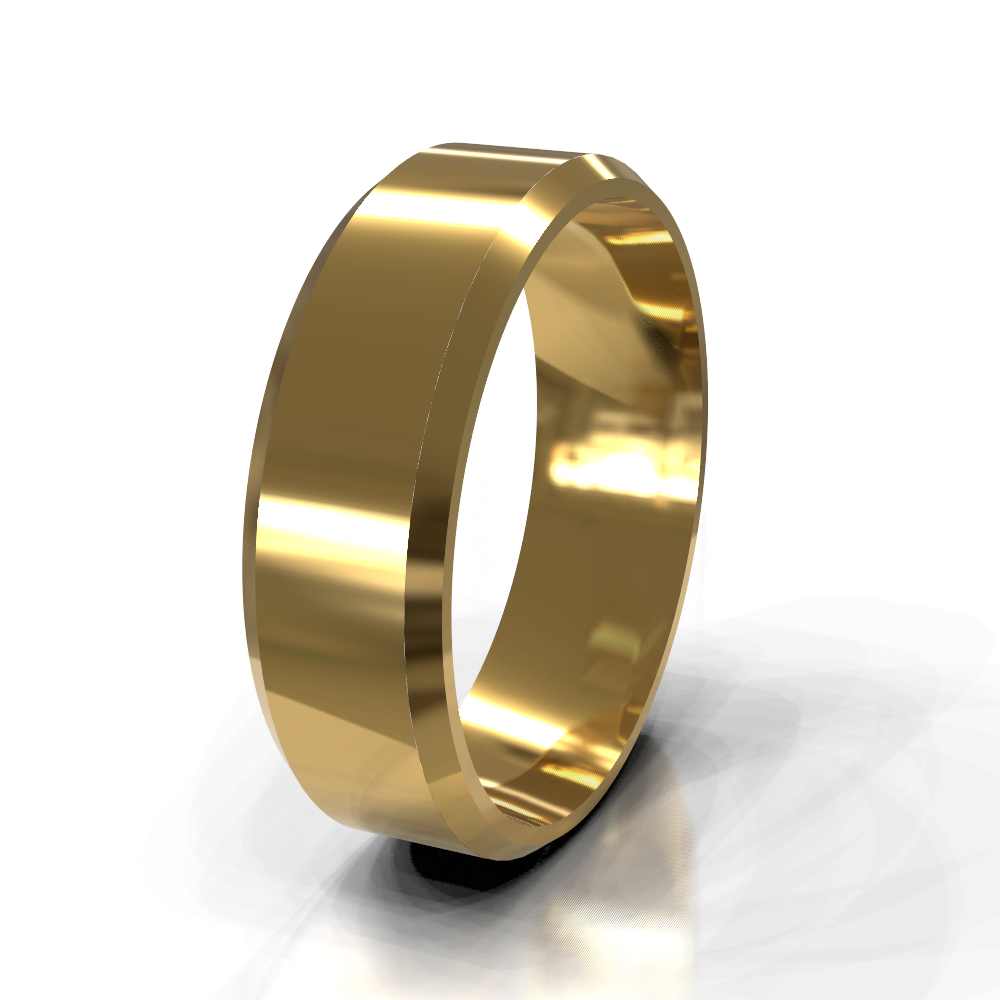 9ct Yellow Gold 6.0mm Plain Band